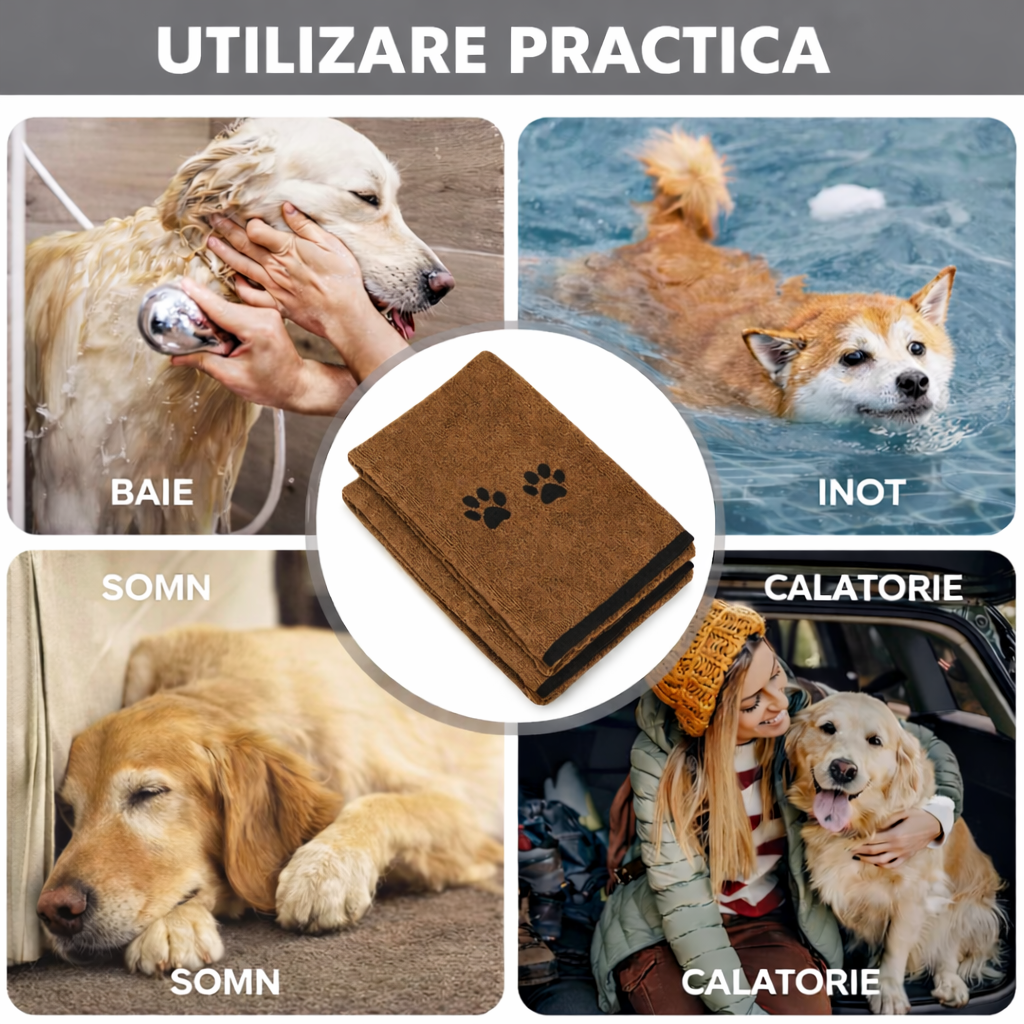 Prosop pentru animale de companie, caini si pisici, 50 x 90 cm