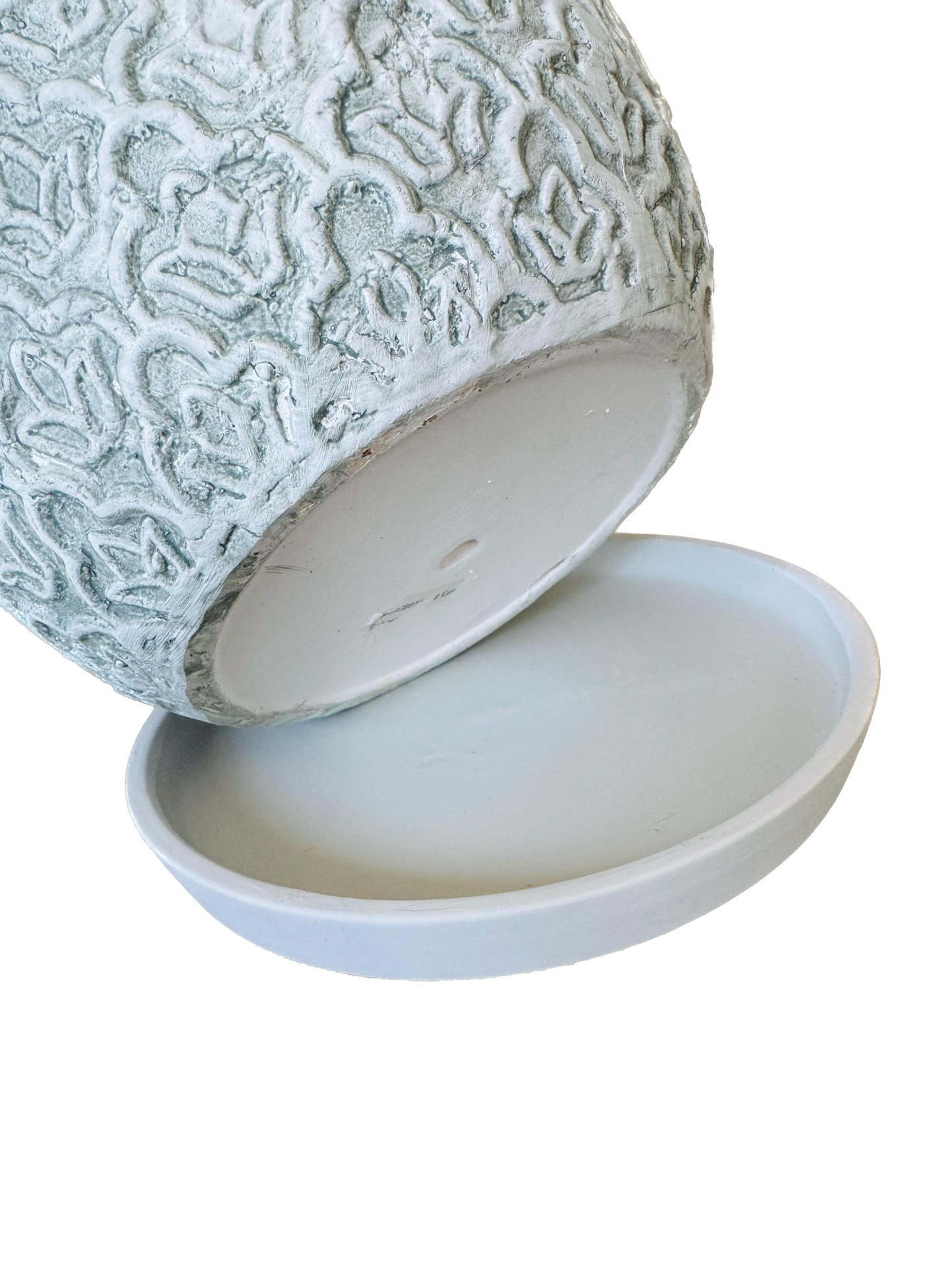 Set 4 ghivece, Cu farfurie, Orificiu de scurgere a apei, Ceramica, 4 Dimensiuni, Ф18, Ф15, Ф12, Ф9 cm