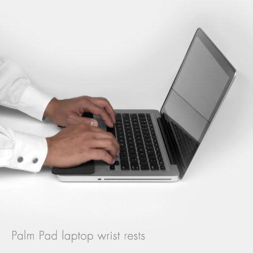 Suport subtire pentru incheietura mainii pentru tastatura laptop, cu baza cauciucata, portabil, Negru