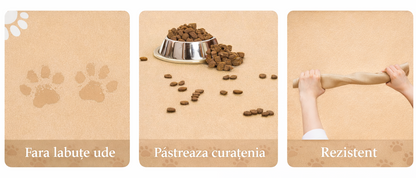 Covoras reutilizabil absorbant pentru hranirea cainilor si pisicilor