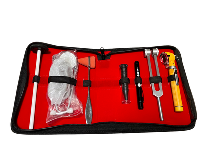 Kit cu instrumente medicale pentru efectuarea examenului clinic, Rosu, Suture Expert, VELICO®