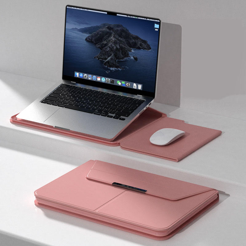 Husa Laptop Premium Multifunctionala 3 in 1 cu Suport Pliabil si Mouse Pad Integrat, 13/14 inch