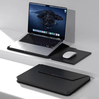 Husa Laptop Premium Multifunctionala 3 in 1 cu Suport Pliabil si Mouse Pad Integrat, 13/14 inch