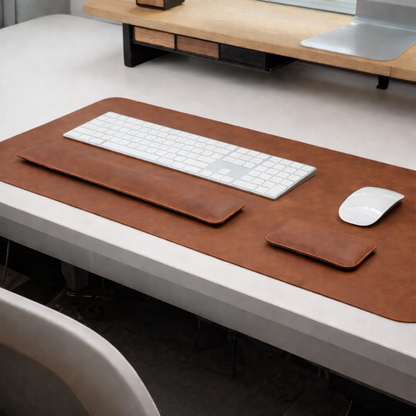 Set Premium pentru Birou cu Mousepad și Suporturi Incheietura Mainii pentru Tastatura si Mouse