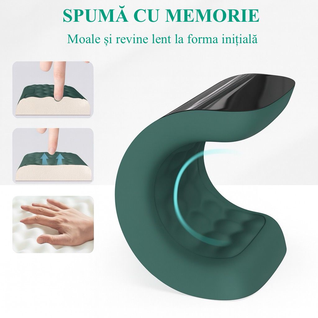 Set Ergonomic din 3 piese - Suport Mouse, Tastatura pentru incheietura mainii si Suport pentru Cana, Spuma cu memorie, Anti-alunecare