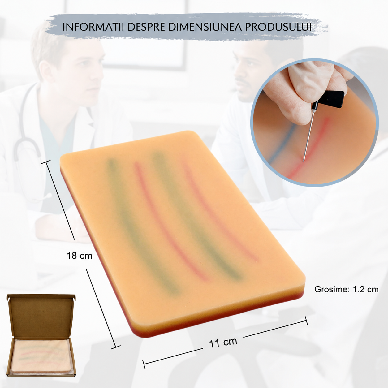 Mulaj Profesional din Silicon pentru Practica Injectiilor Intravenoase