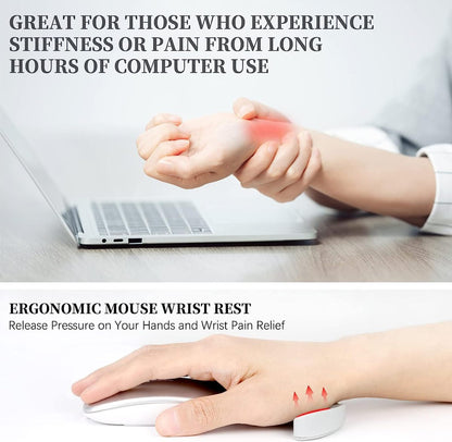 Suport ergonomic pentru mana dreapta, Durabil, Confortabil si usor, Silicon moale, Ergonomic mouse pad, Gri