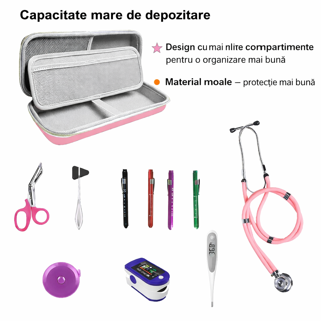 Carcasa profesionala pentru stetoscop si accesorii medicale