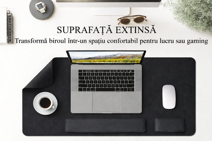 Set Premium pentru Birou cu Mousepad și Suporturi Incheietura Mainii pentru Tastatura si Mouse