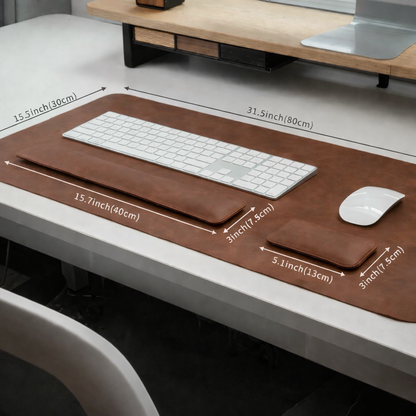Set Premium pentru Birou cu Mousepad și Suporturi Incheietura Mainii pentru Tastatura si Mouse
