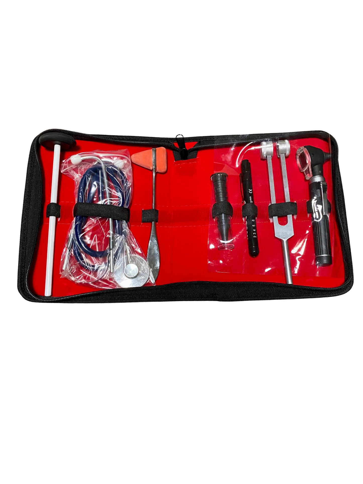 Kit cu instrumente medicale pentru efectuarea examenului clinic, Rosu, Suture Expert, VELICO®