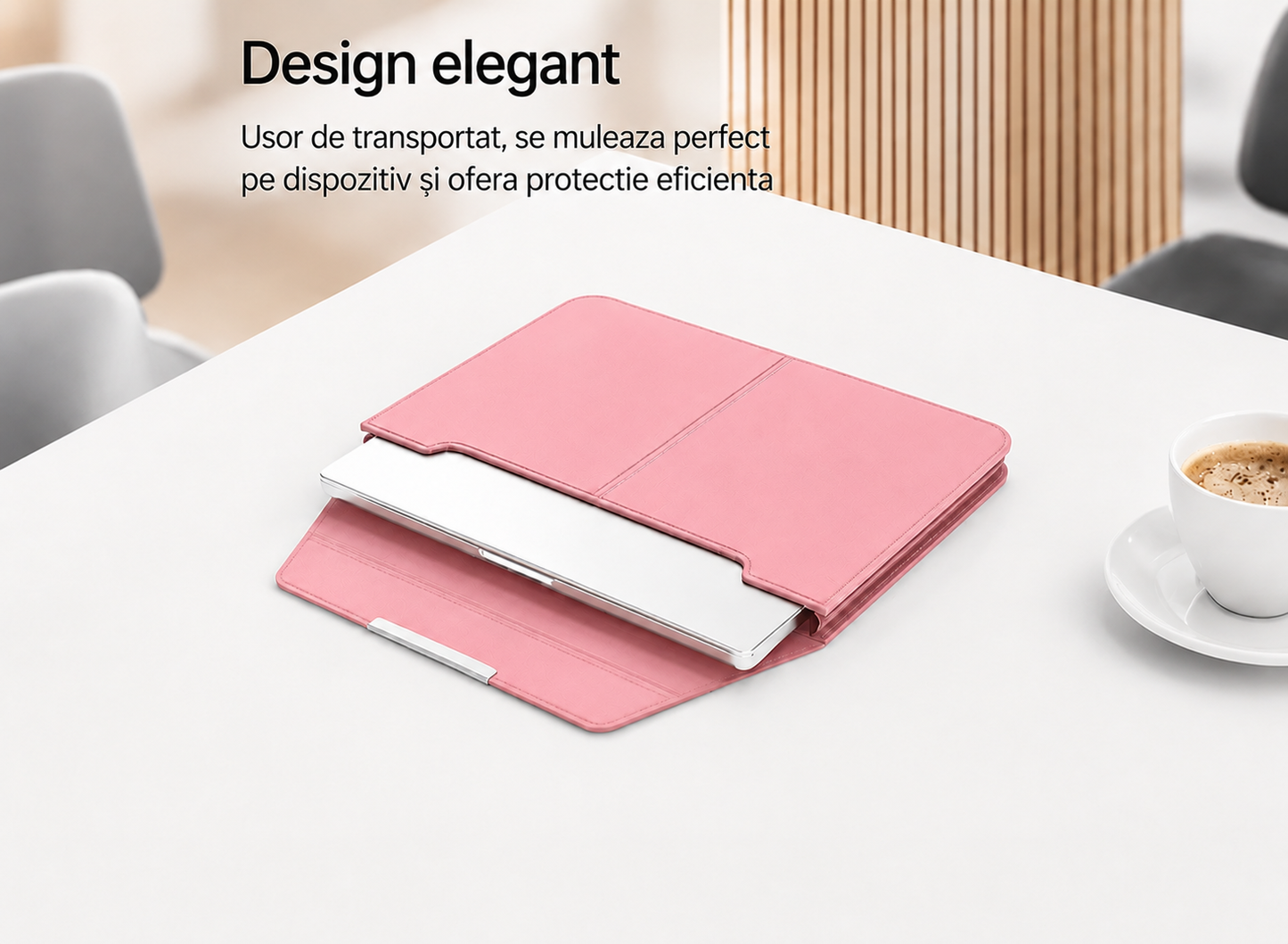 Husa Laptop Premium Multifunctionala 3 in 1 cu Suport Pliabil si Mouse Pad Integrat, 13/14 inch