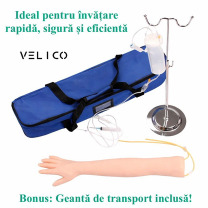 Kit Profesional Complet de Practica pentru Recoltare de Sange, Administrare Terapie intravenoasa, cu Geanta de Transport Inclusa