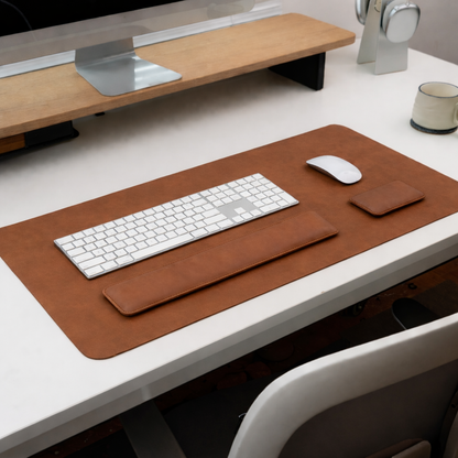 Set Premium pentru Birou cu Mousepad și Suporturi Incheietura Mainii pentru Tastatura si Mouse