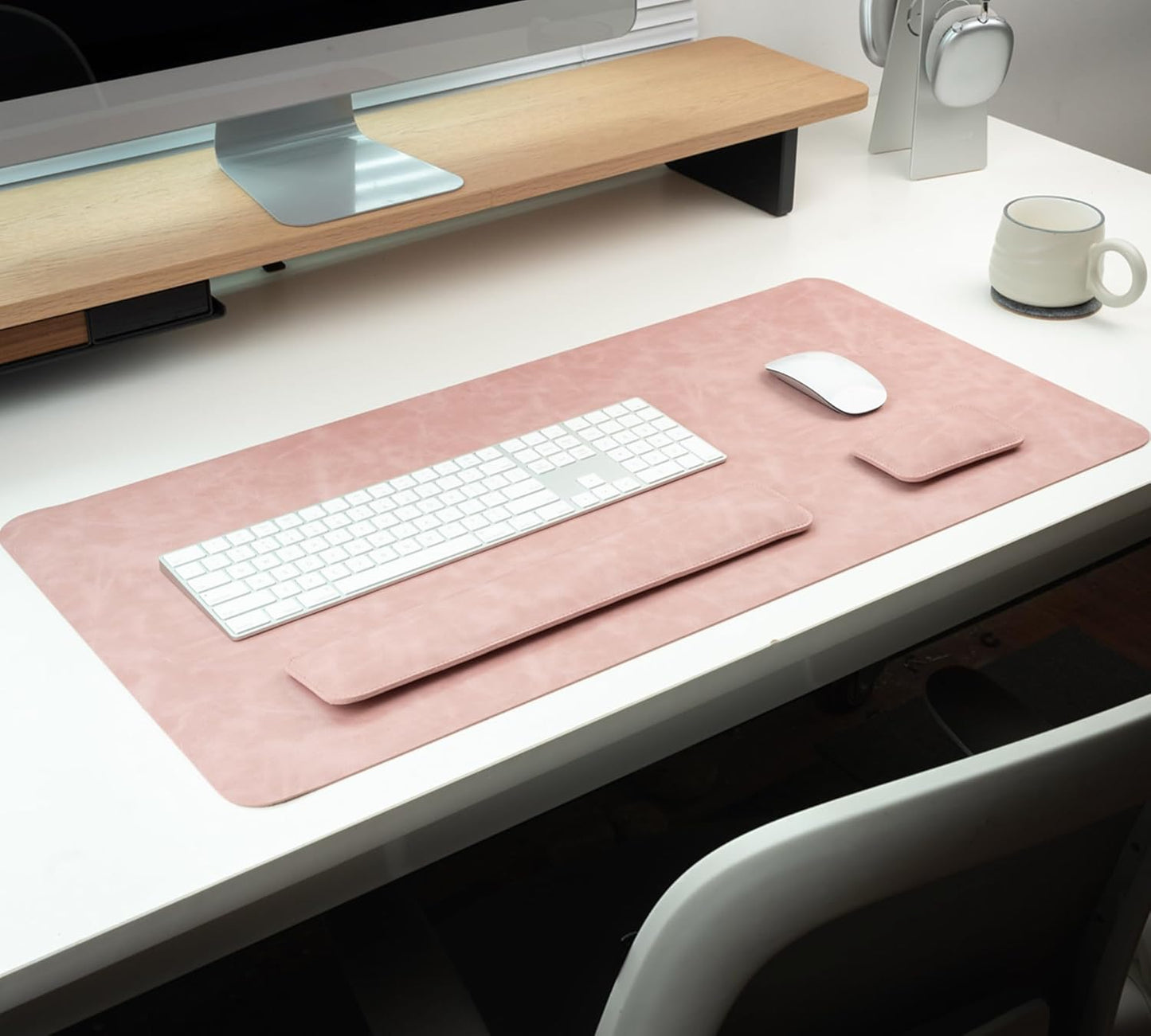 Set Premium pentru Birou cu Mousepad și Suporturi Incheietura Mainii pentru Tastatura si Mouse