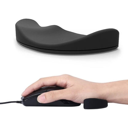 Suport ergonomic pentru mana dreapta, Durabil, Confortabil si usor, Silicon moale, Ergonomic mouse pad, Negru