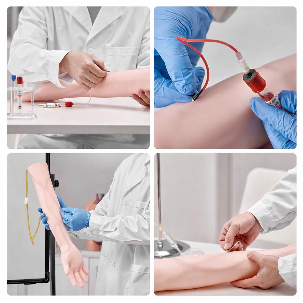 Kit Profesional Complet de Practica pentru Recoltare de Sange, Administrare Terapie intravenoasa, cu Geanta de Transport Inclusa