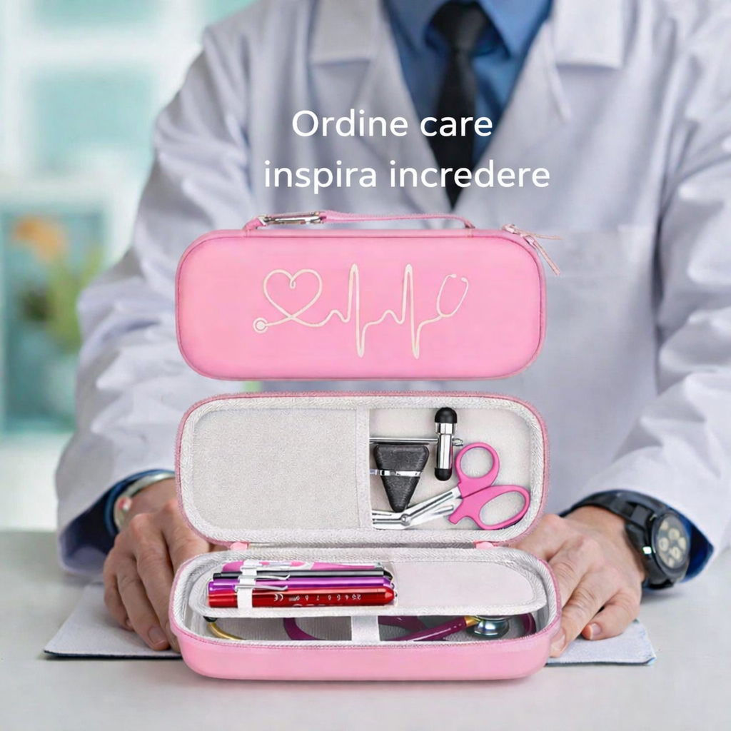 Carcasa profesionala pentru stetoscop si accesorii medicale