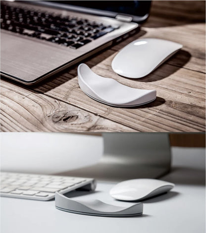 Suport ergonomic pentru mana dreapta, Durabil, Confortabil si usor, Silicon moale, Ergonomic mouse pad, Gri