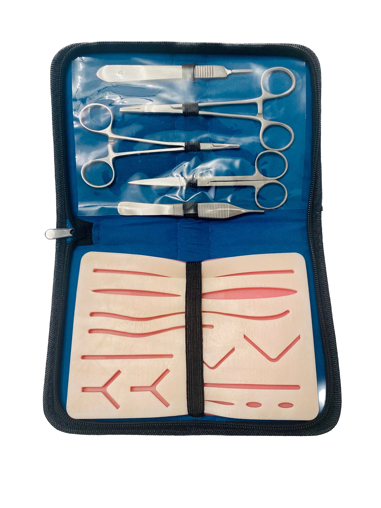 Kit profesional pentru practicarea suturilor chirurgicale, Suture Expert, Turcoaz