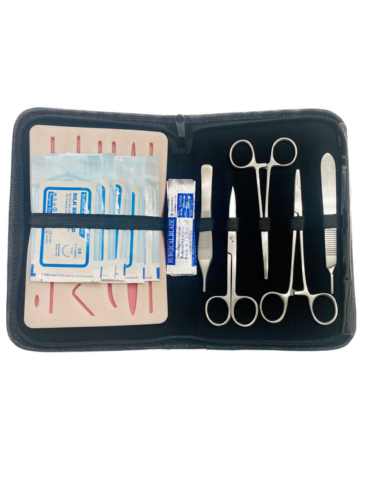 Kit profesional pentru practicarea suturilor chirurgicale, Suture Expert, Negru