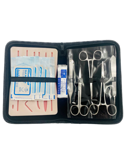 Kit profesional pentru practicarea suturilor chirurgicale, Suture Expert, Negru