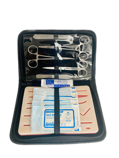 Kit profesional pentru practicarea suturilor chirurgicale, Suture Expert, Negru