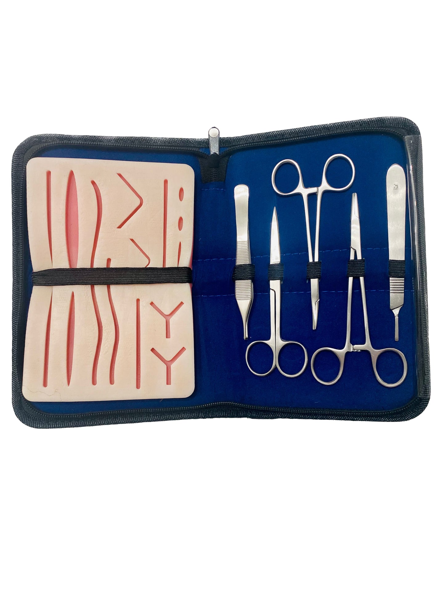 Kit profesional pentru practicarea suturilor chirurgicale, Suture Expert, Albastru