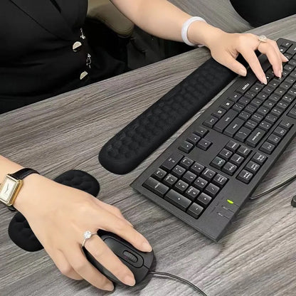 Set suport ergonomic mouse si tastatura pentru incheietura mainii, Spuma cu memorie, Anti-alunecare, VELICO®
