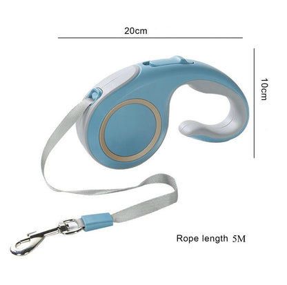 Lesa Ergonomica Retractabila Pentru Caini si Pisici, Expansiune pana la 5 m, Design Elegant