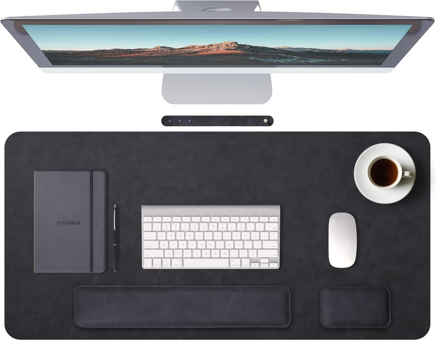 Set Premium pentru Birou cu Mousepad și Suporturi Incheietura Mainii pentru Tastatura si Mouse