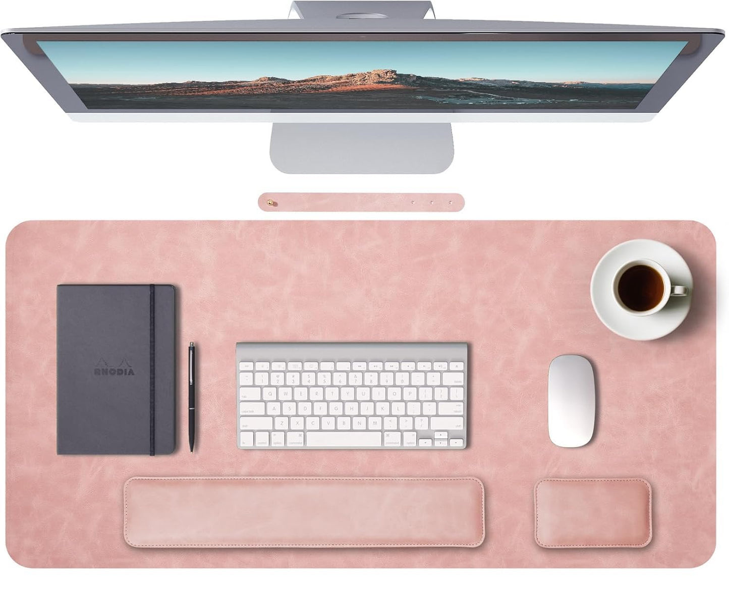 Set Premium pentru Birou cu Mousepad și Suporturi Incheietura Mainii pentru Tastatura si Mouse